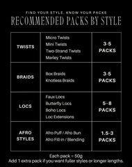 IUC Afro Kinkys bulk crochet-braid application shows easy weaving