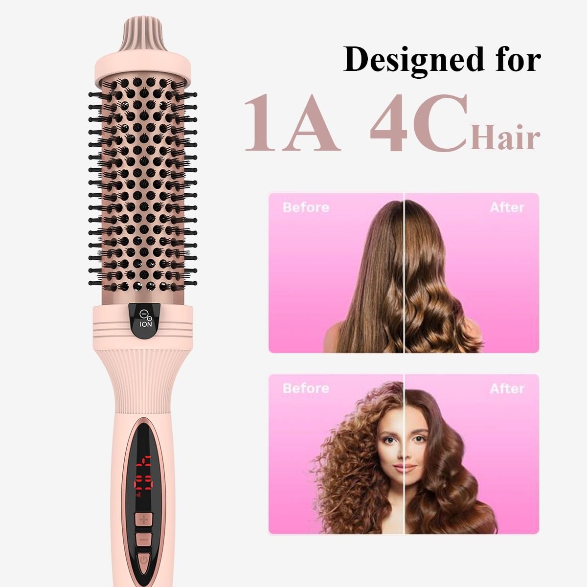 IUIBeauty Thermal Brush bristle detail showing heat-safe bristles for comfortable styling