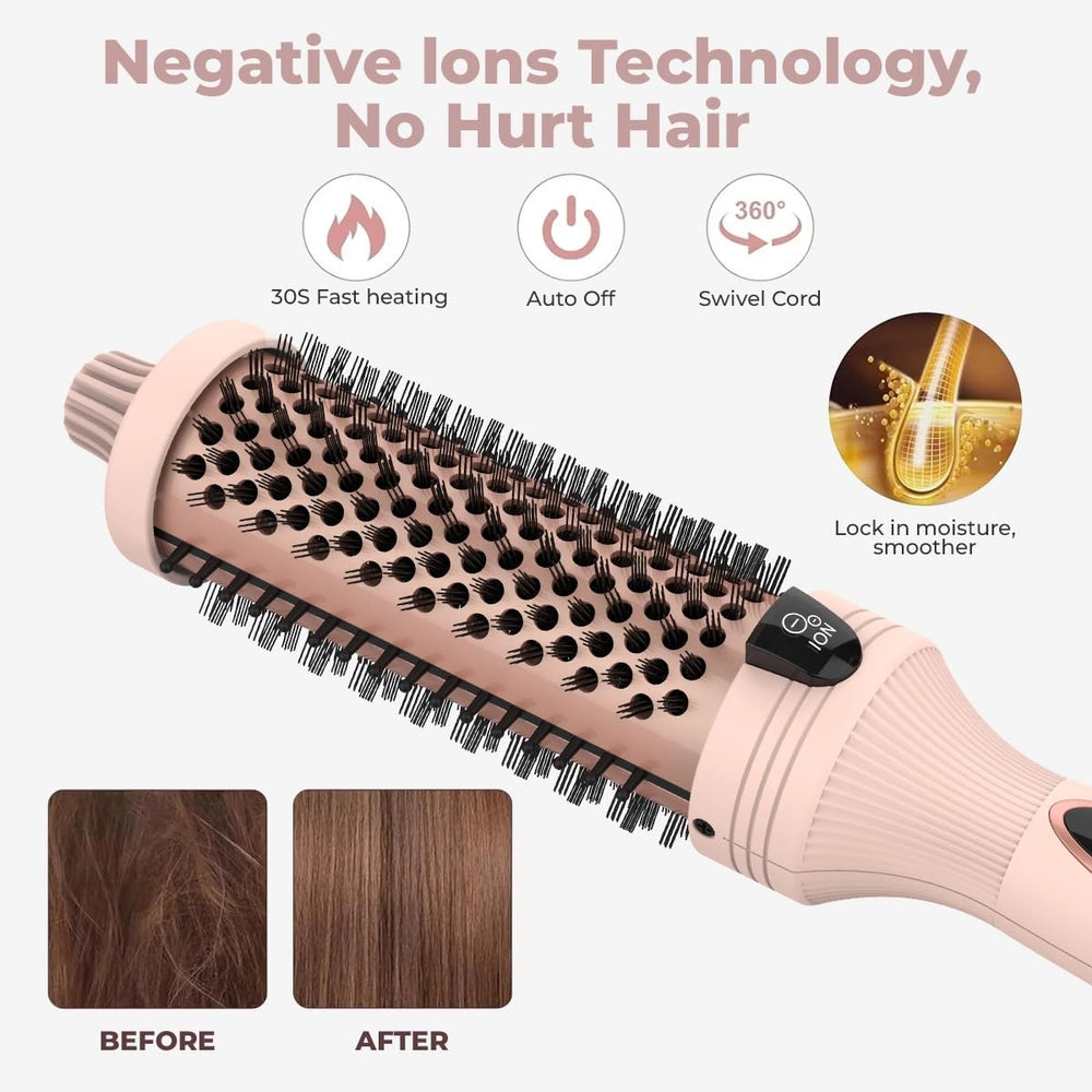 IUIBeauty Thermal Brush digital display close-up highlighting temperature control