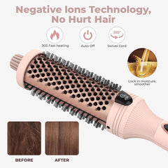 IUIBeauty Thermal Brush digital display close-up highlighting temperature control