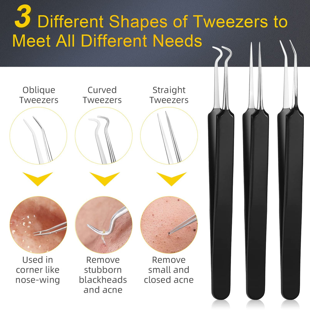 IUMAKEVP blackhead remover tools in metal case highlighting portable skincare solution