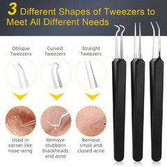 IUMAKEVP blackhead remover tools in metal case highlighting portable skincare solution