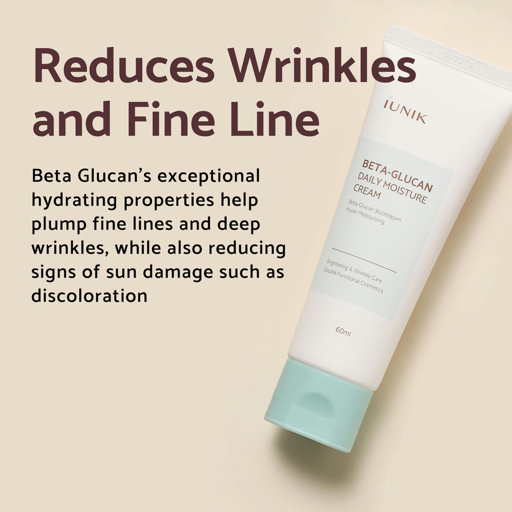 IUNIK Beta-Glucan application shot shows gentle tapping technique for quick absorption.