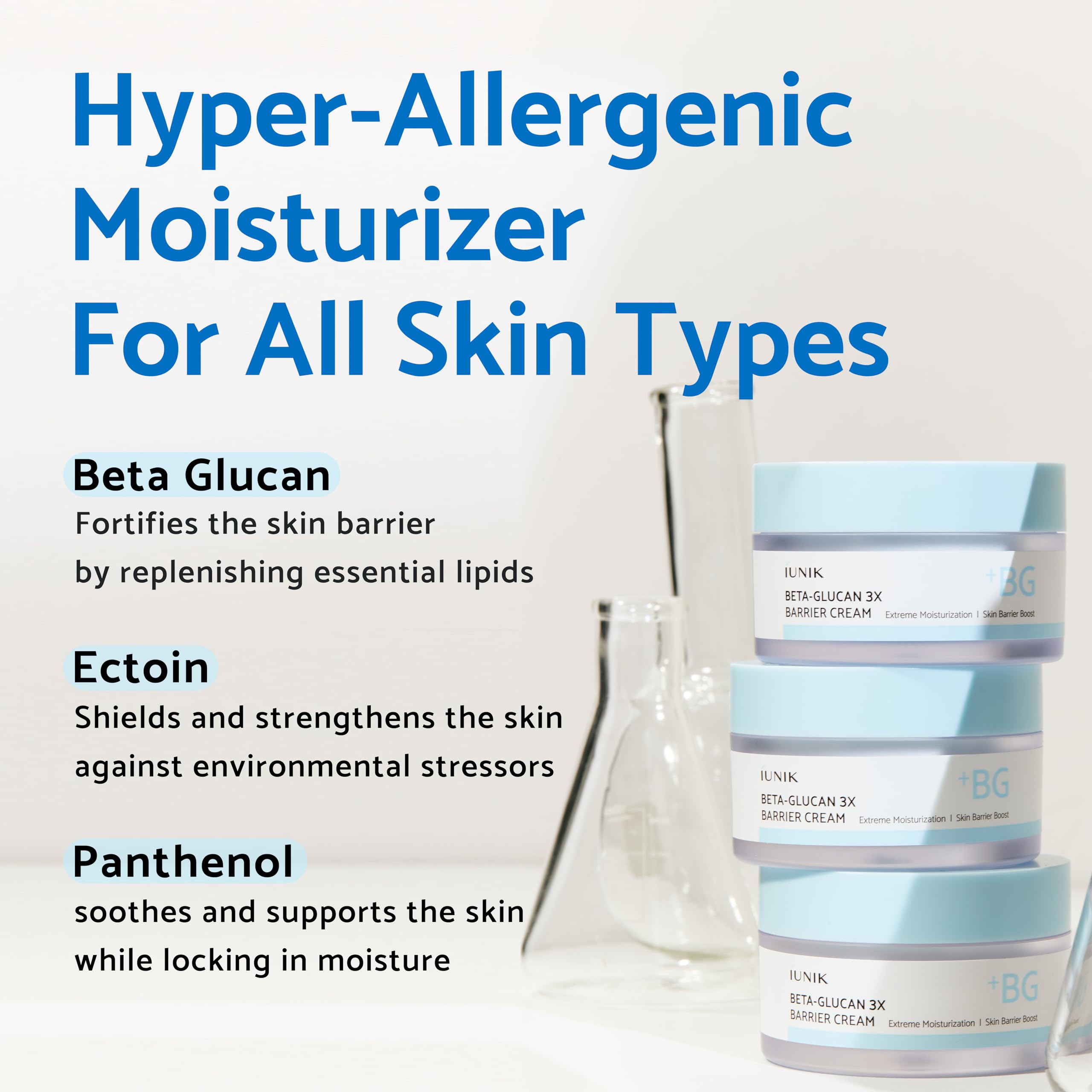 IUNIK Beta-Glucan barrier cream packaging to reinforce daily skincare routine.