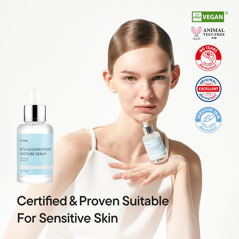 IUNIK Beta-Glucan Power Deep Moisture Serum suited for daily routine and layering under moisturizer