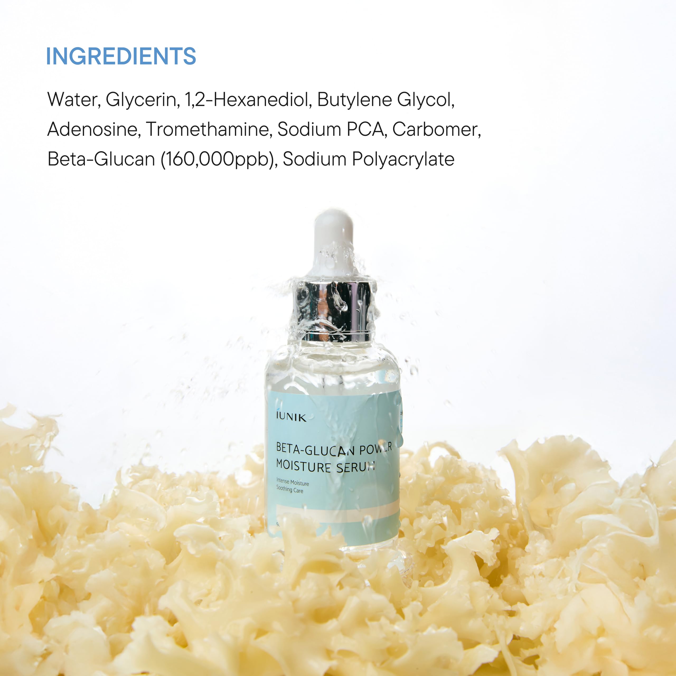 IUNIK Beta-Glucan Power Deep Moisture Serum supports dry, sensitive and aging skin types