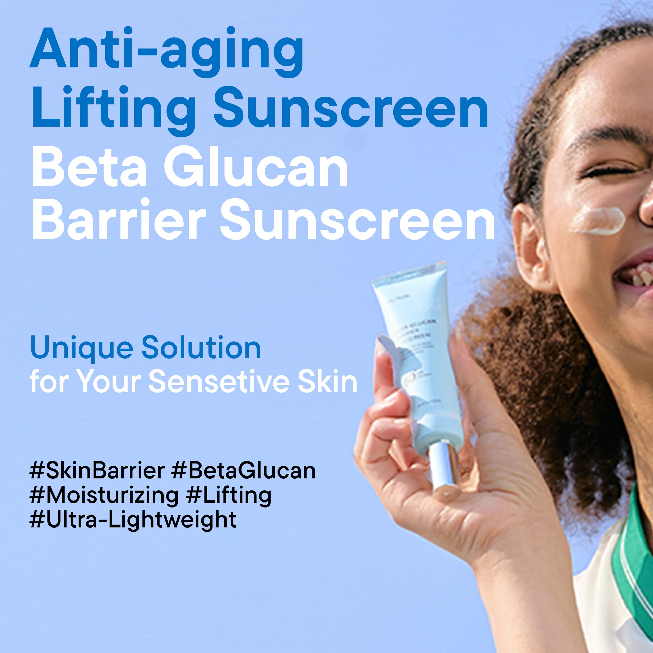 IUNIK Beta-Glucan Water Barrier sunscreen bottle ready for quick application on the go