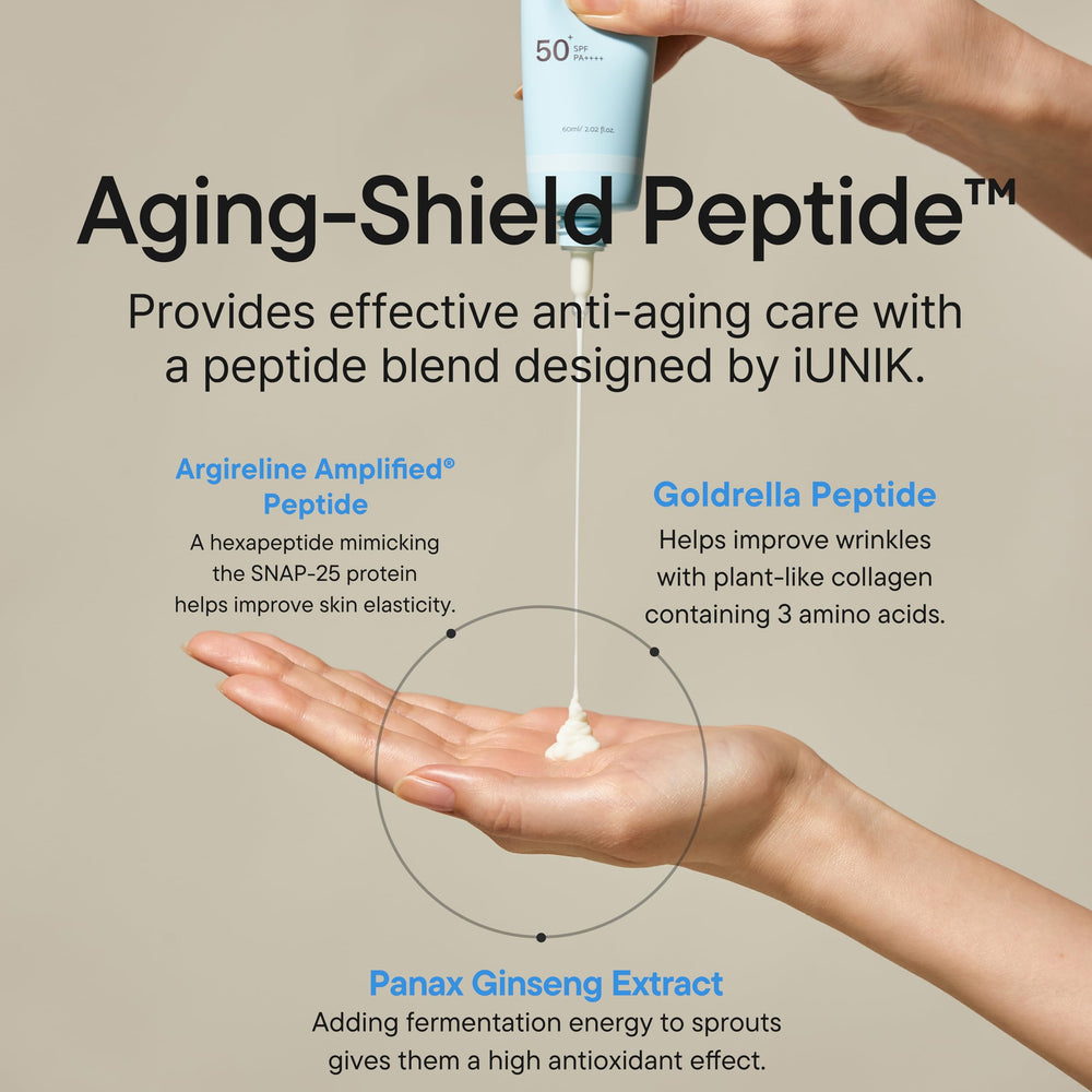 IUNIK Beta-Glucan Water Barrier sunscreen applied under makeup maintains hydration and a smooth base