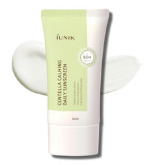 IUNIK Centella Calming Sunscreen packaging showing vegan daily protection