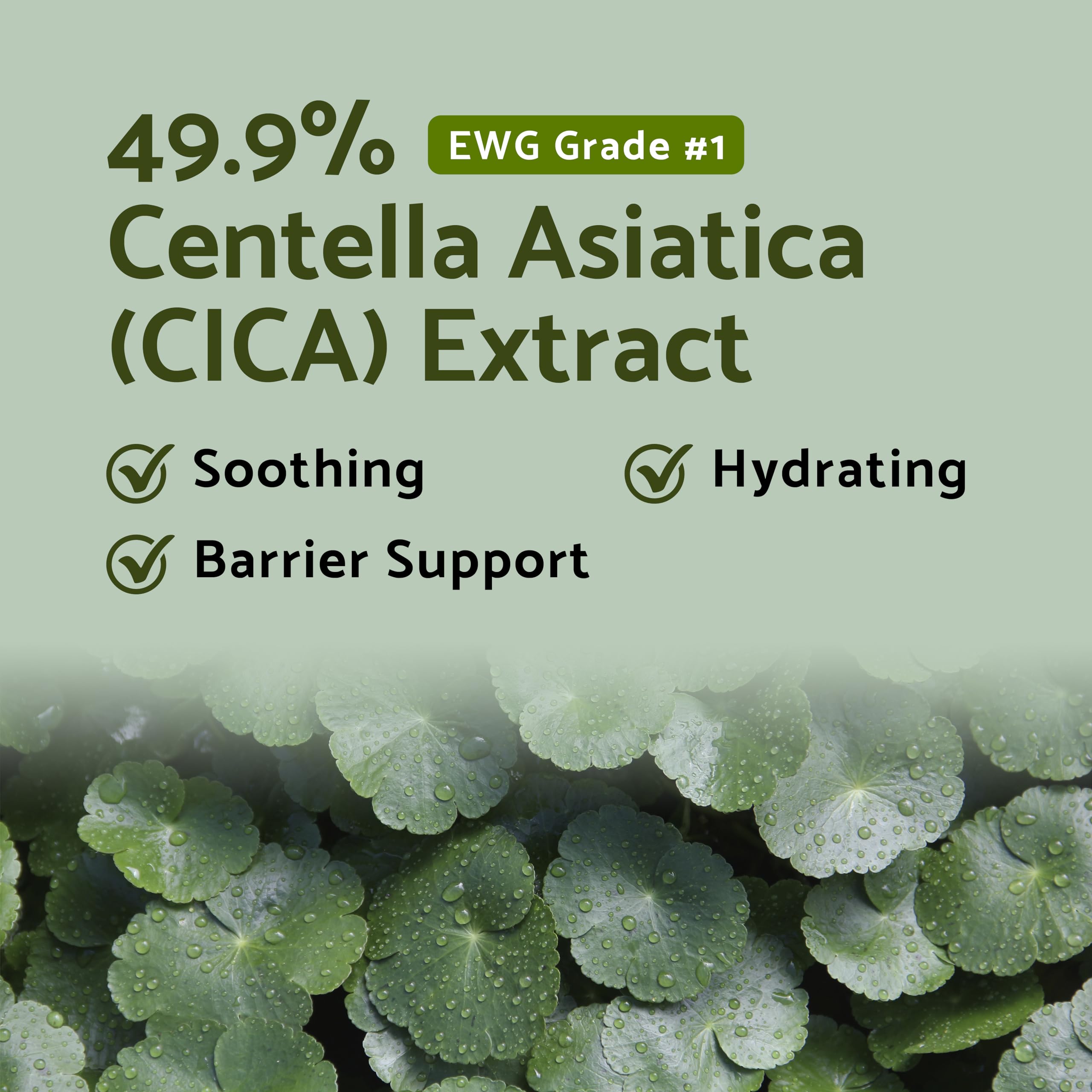 IUNIK Centella Mild Foaming Cleanser texture application reveals gentle foam on skin.