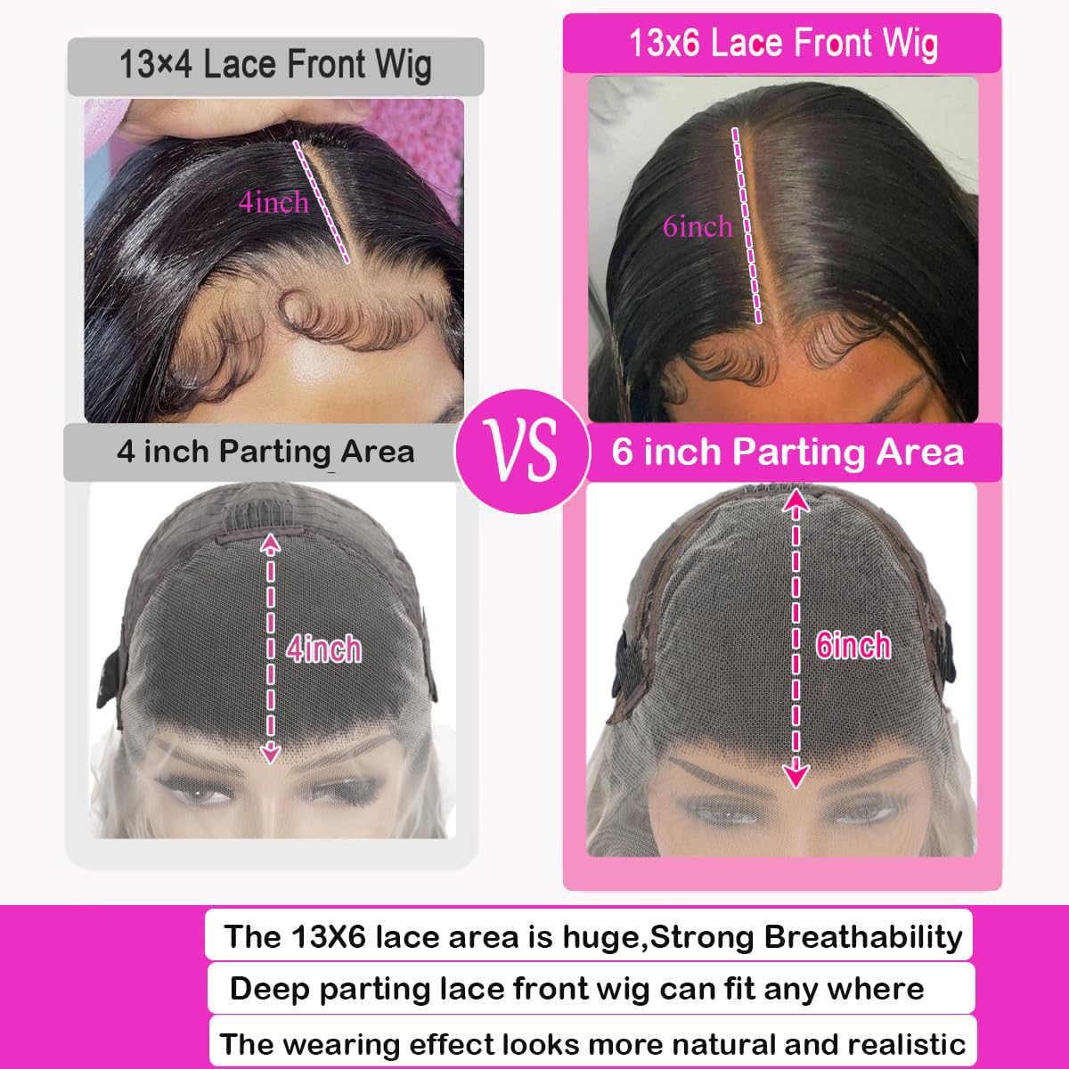 IUPin baby hair detail shows realistic framing and styling options.