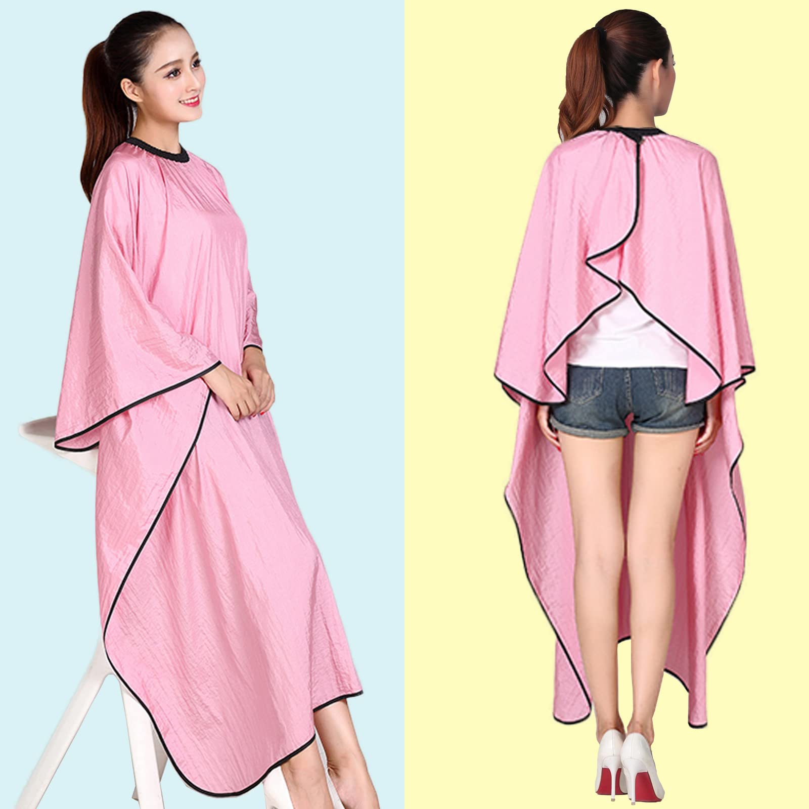 Iusmnur barber cape adjustable metal clip stays secure during styling