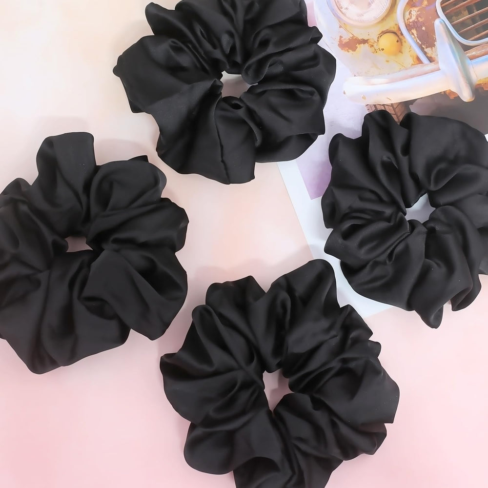 IVARYSS big-scrunchies shiny satin detail for formal looks