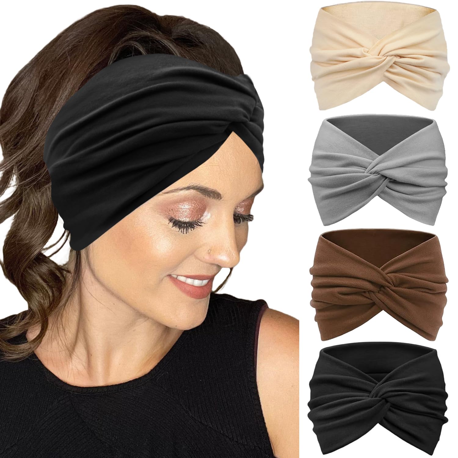 IVARYSS extra wide headband non-slip wear for all-day secure comfort