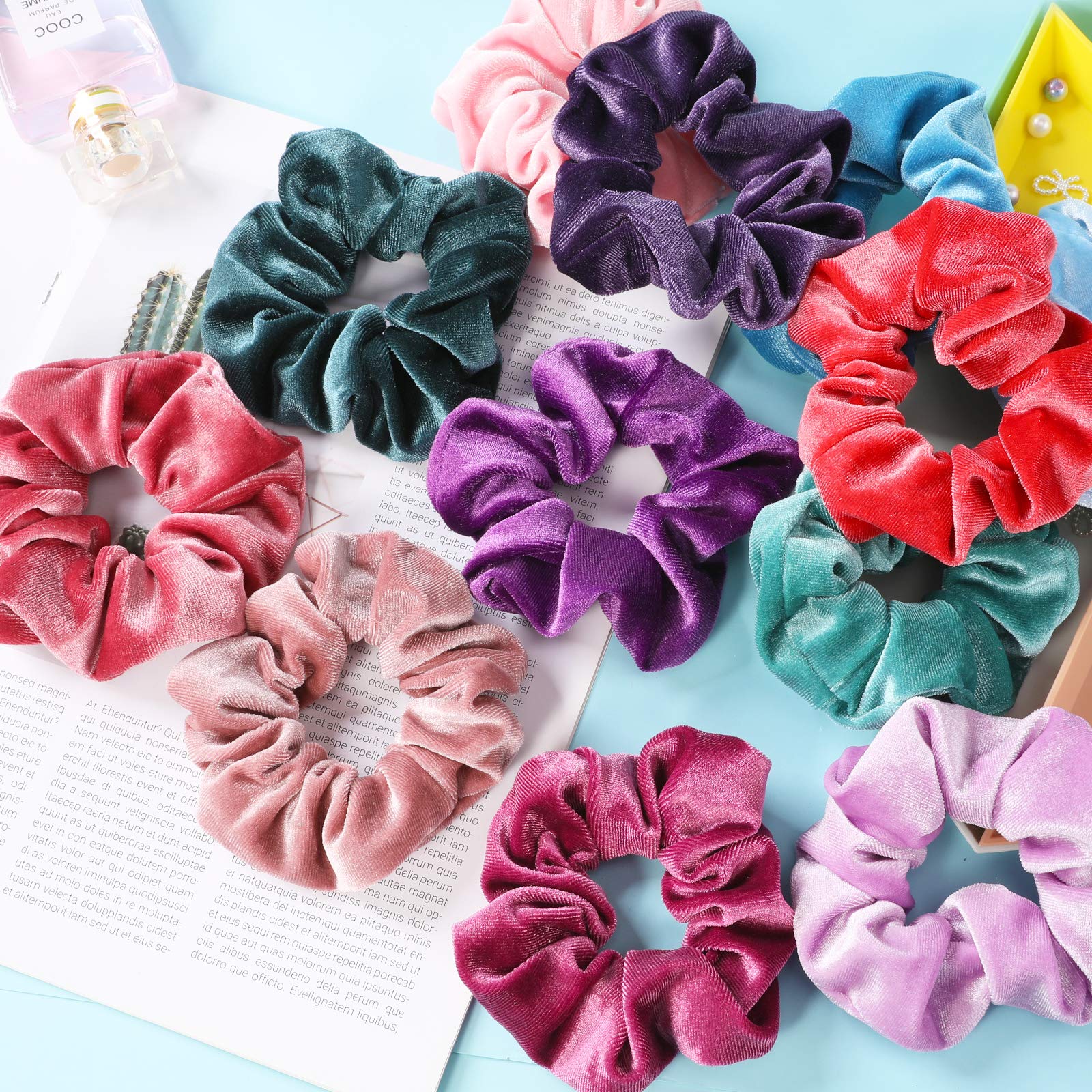 IVARYSS velvet scrunchies ideal for parties, yoga, or team workouts.