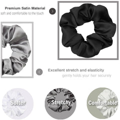 IVARYSS satin scrunchies on wrist demonstrate secure yet gentle daily wear