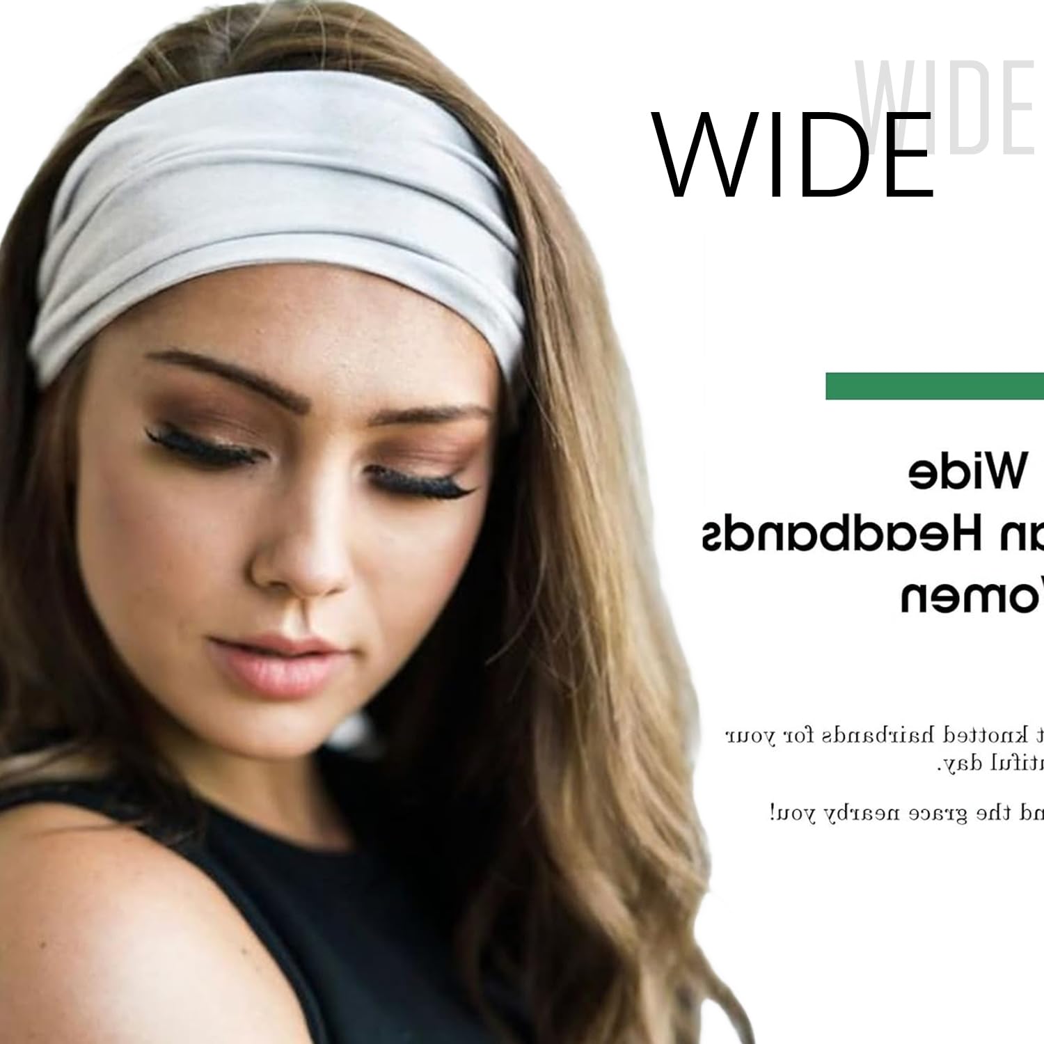 IVARYSS wide headband worn with casual outfit for everyday style