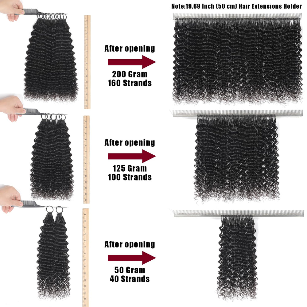 IVCoco feather crochet extensions natural black for lightweight styling
