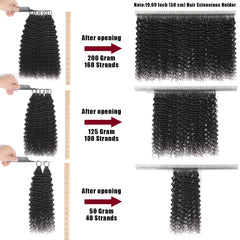 IVCoco feather crochet extensions natural black for lightweight styling