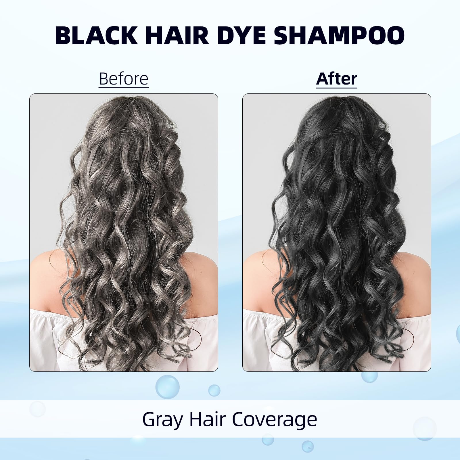 Ivnil Black Hair Dye Shampoo gloves ready for simple application without mess.