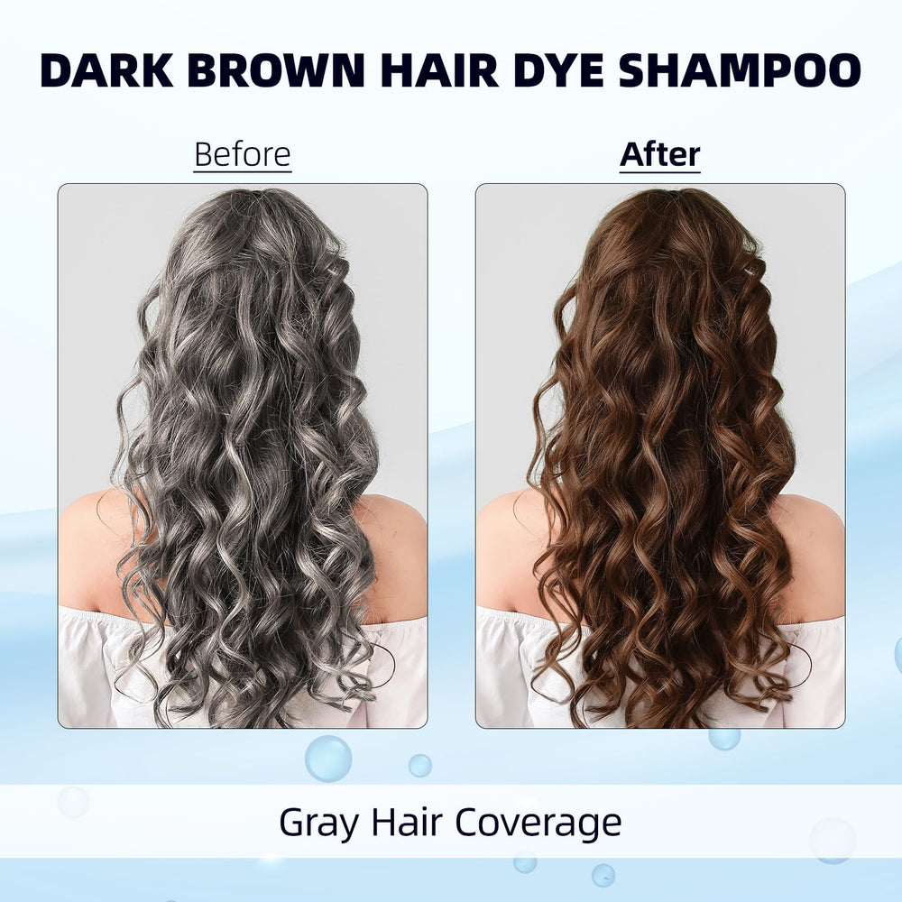 Ivnil gray hair coverage before-after shows rejuvenated look.