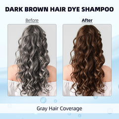 Ivnil gray hair coverage before-after shows rejuvenated look.