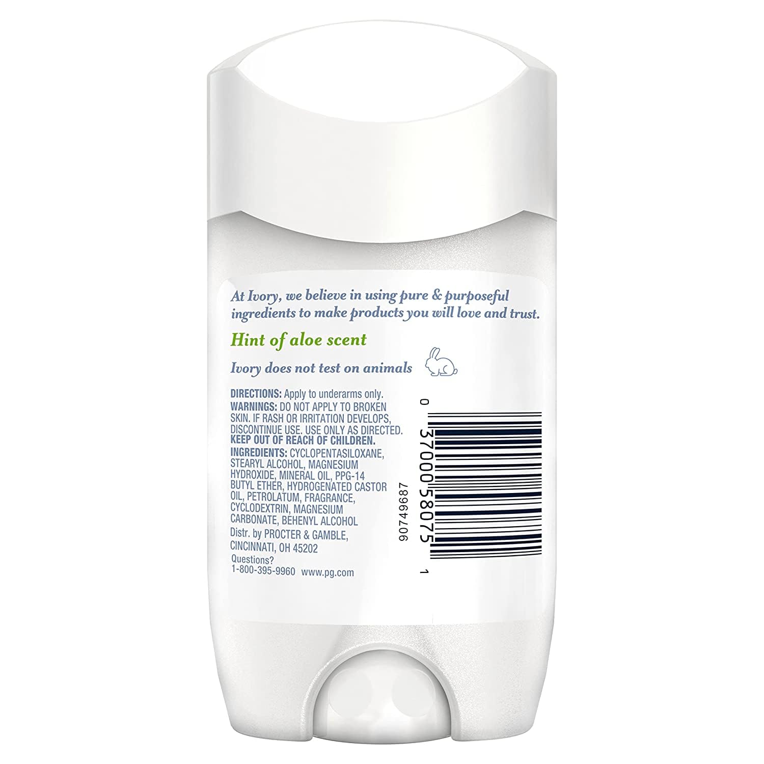 Ivory baking soda-free packaging suggests mild formula.