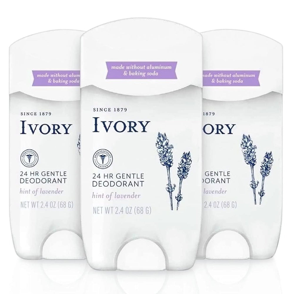Ivory deodorant lavender pack3 offers all-day odor protection