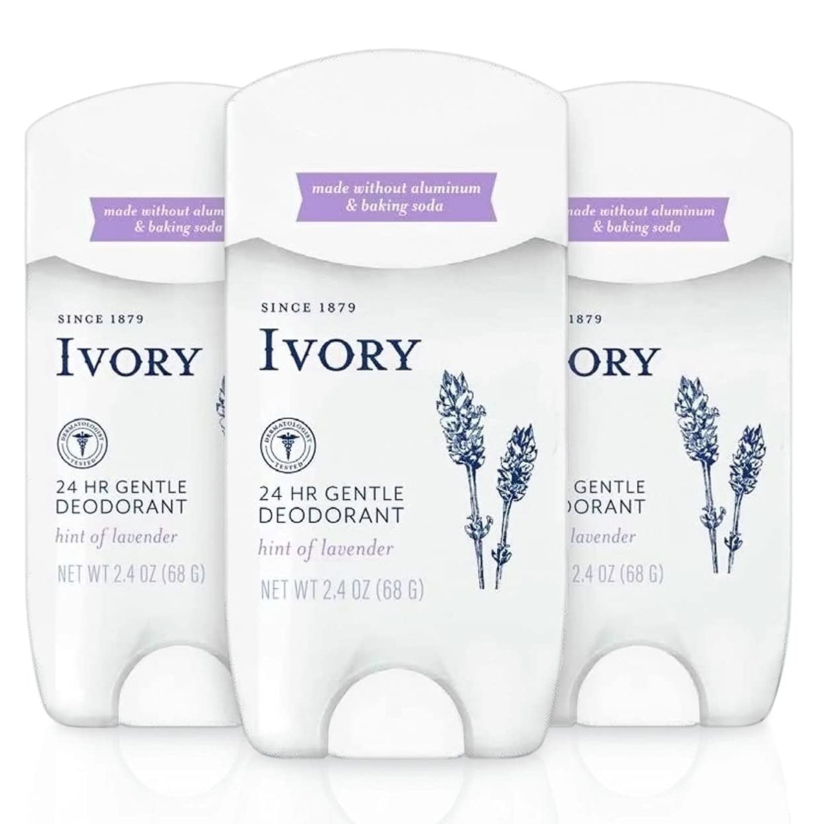 Ivory deodorant lavender pack3 offers all-day odor protection