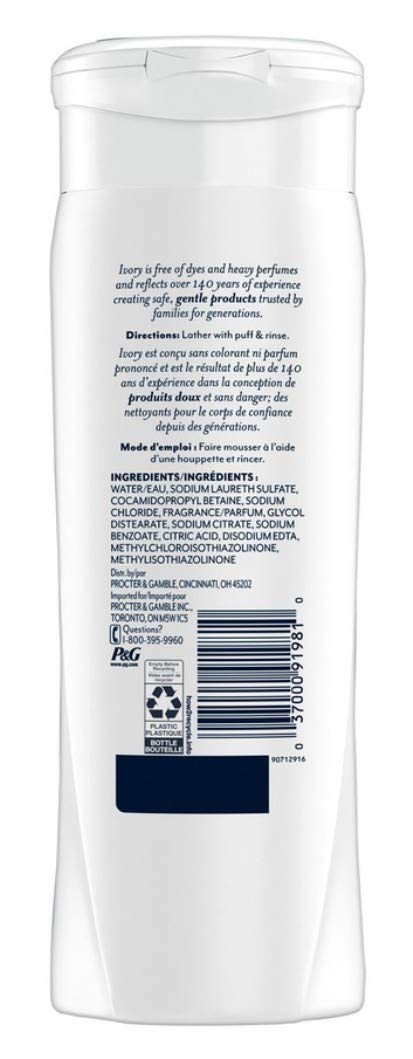 Ivory Mild & Gentle Original Scented Body Wash lather close-up shows creamy foam for daily refresh