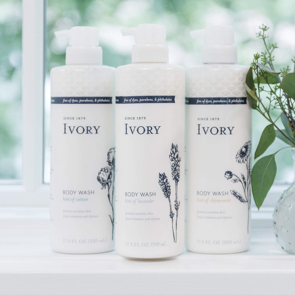 Ivory 4-pack packaging front view signals value and gentle cleansing