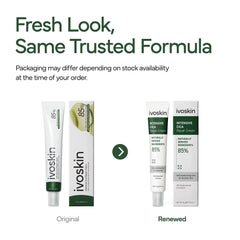 IVOSKIN Intensive Cica Repair Cream texture swirl demonstrates rich hydration.