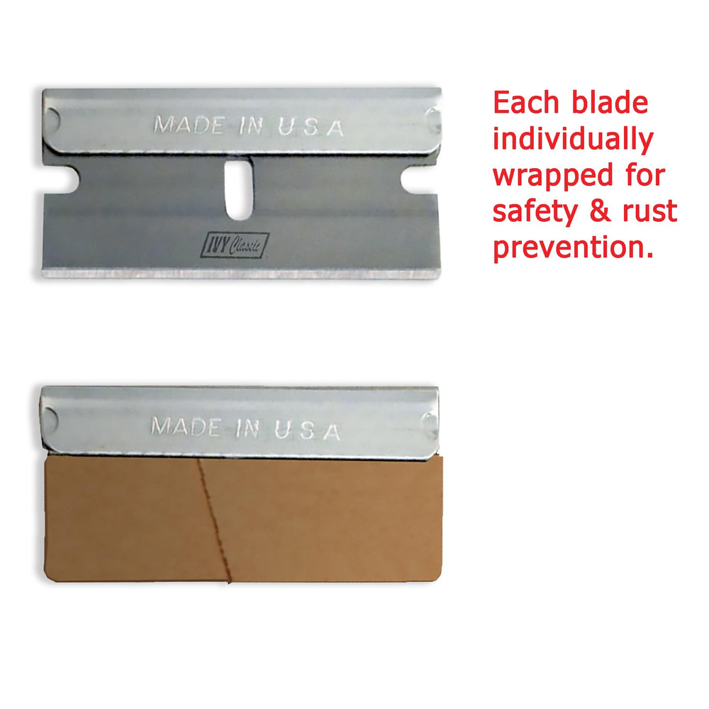 IVY Classic blade packaging safety wrap demonstrates safe handling before use.