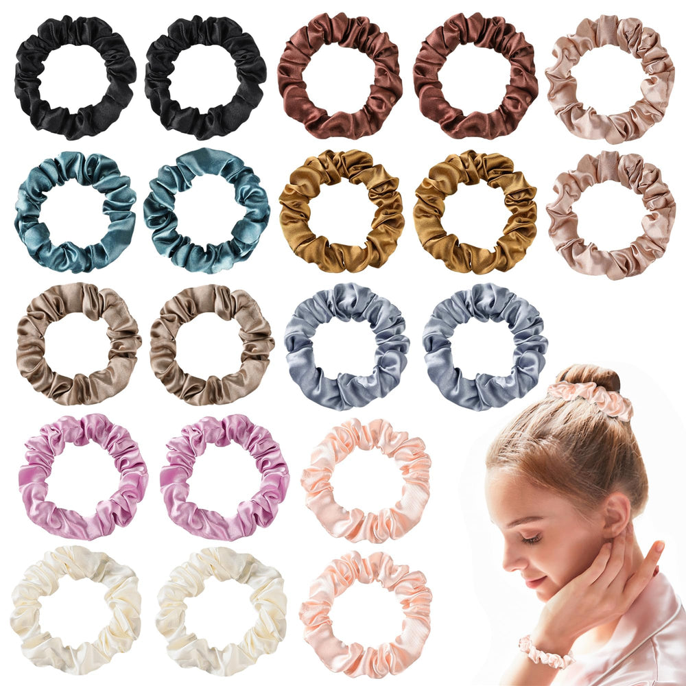 Ivyu gomas pelo satinado mini 20p coloridas, suaves y seguras para el cabello.