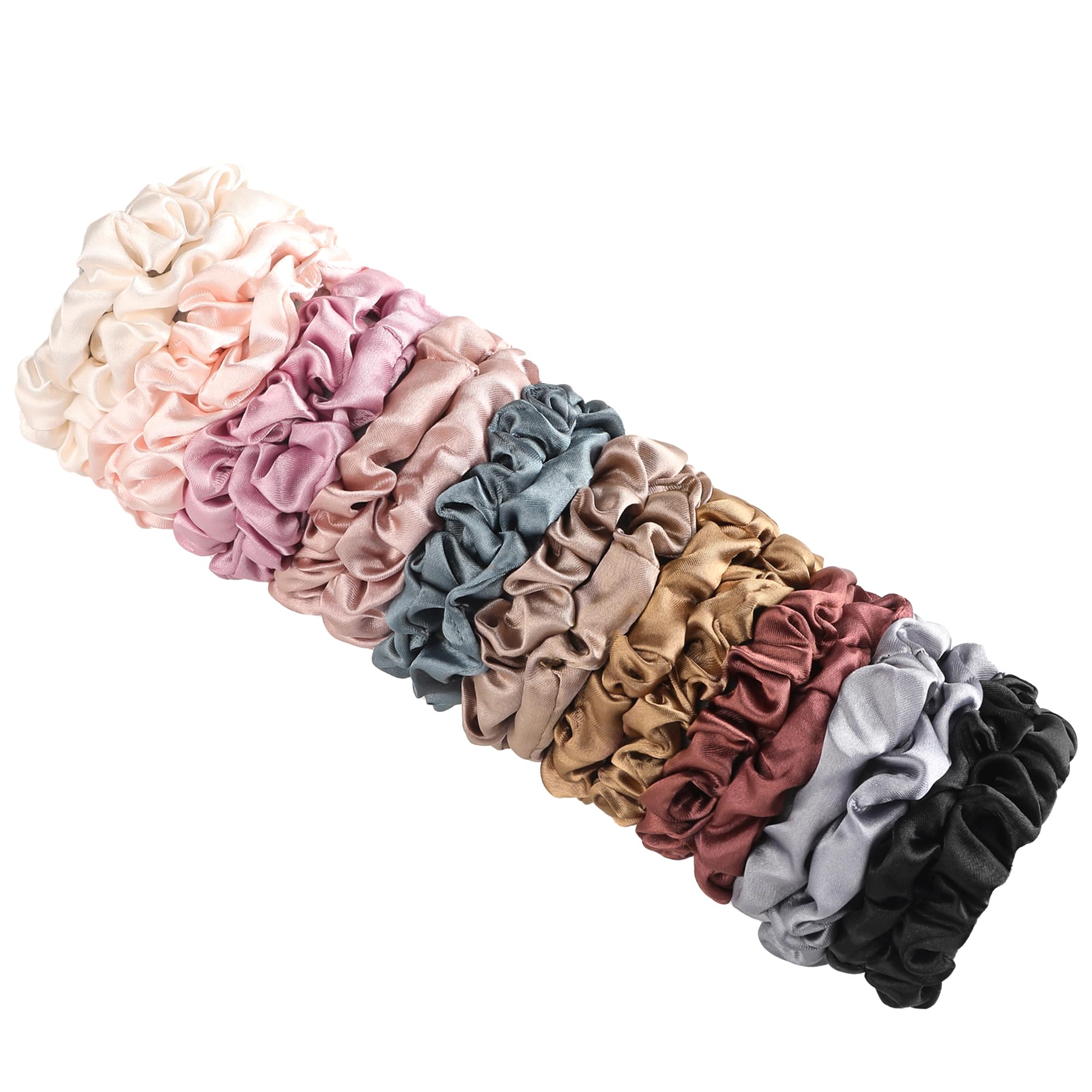 Ivyu gomas satinadas mini 20p, varios colores, ideal para peinados fáciles.