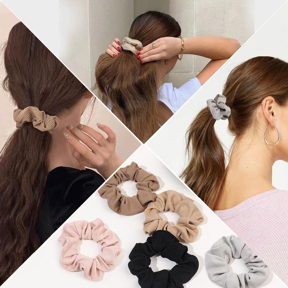 Ivyu Hair Scrunchies universal-fit-thick-thin-hair close-up demonstrates versatile use.