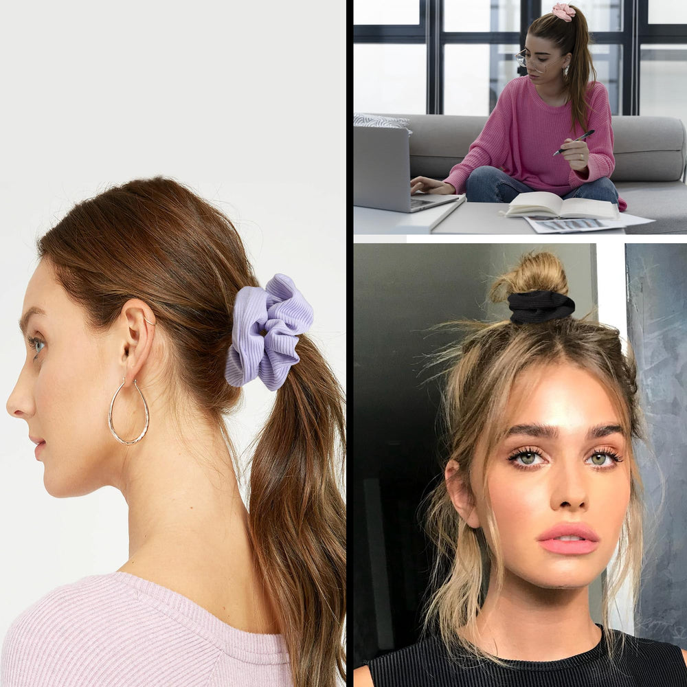 Ivyu hair scrunchies multi-color variety highlights styling options.