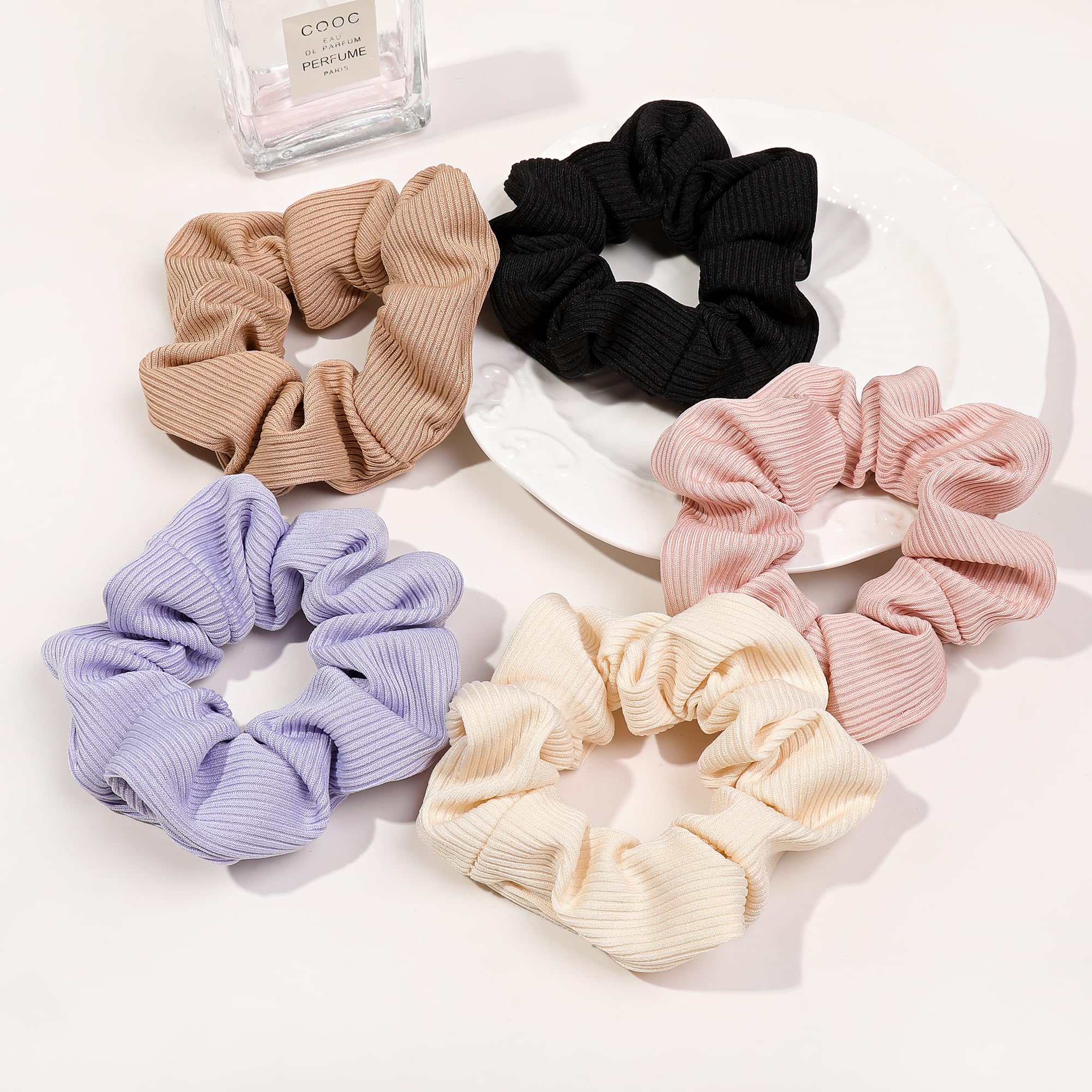 Ivyu scrunchies on wrist demonstrate comfortable wear and no-slip design.