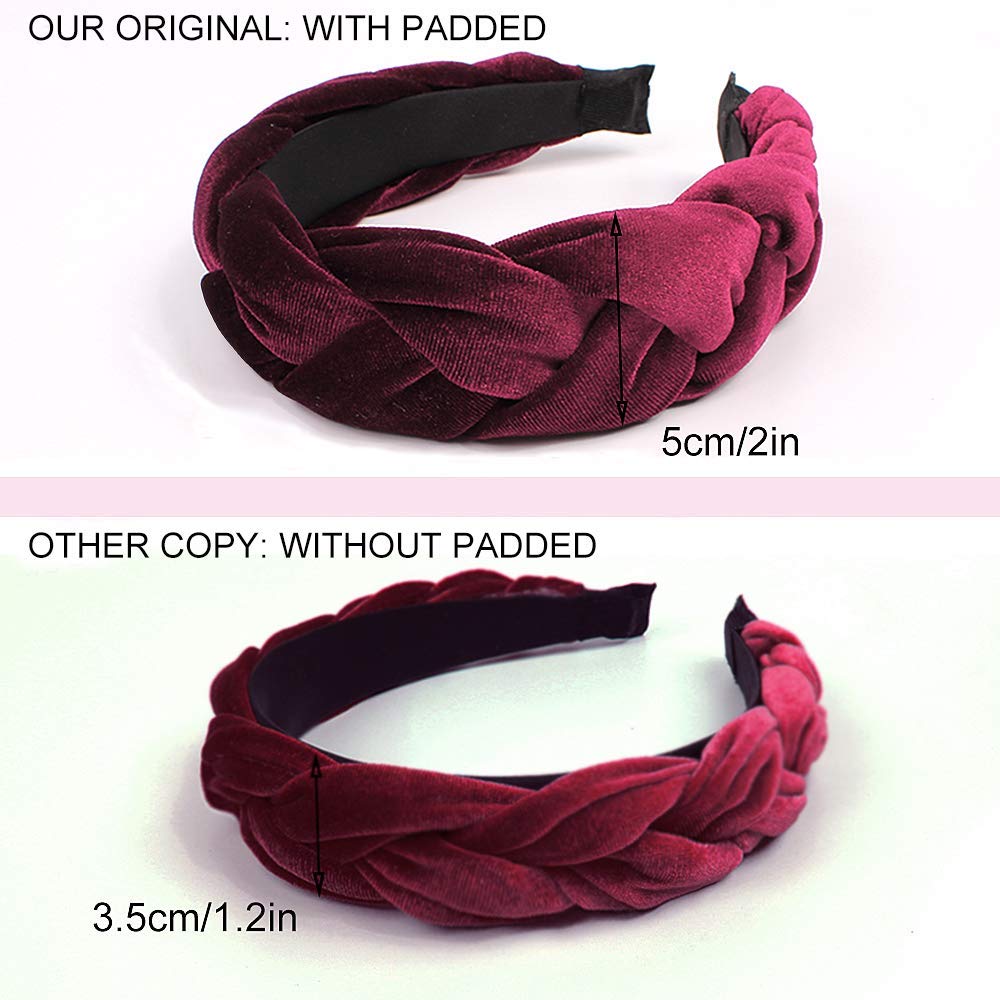 Ivyu headbands soft velvet texture provides gentle comfort during long wear.