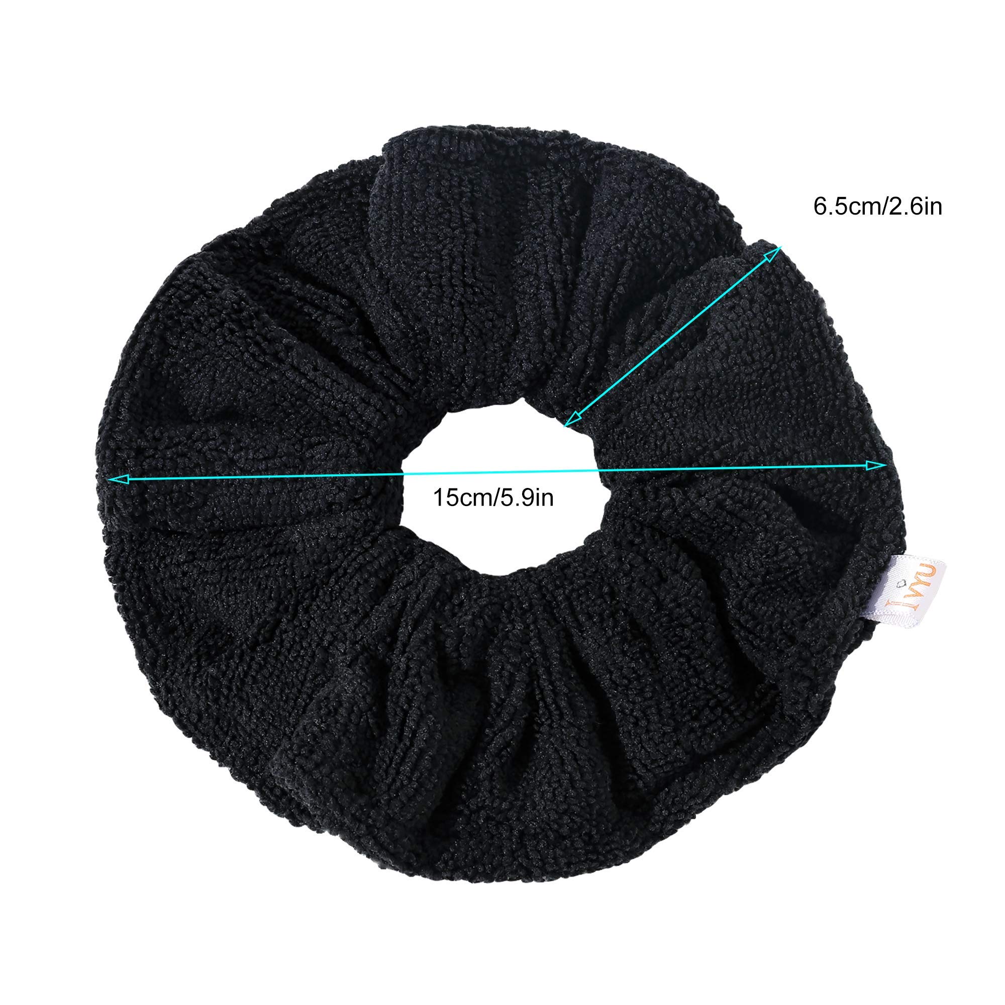 Ivyu microfiber towel scrunchie in grey quickly absorbs water for efficient shower routines.