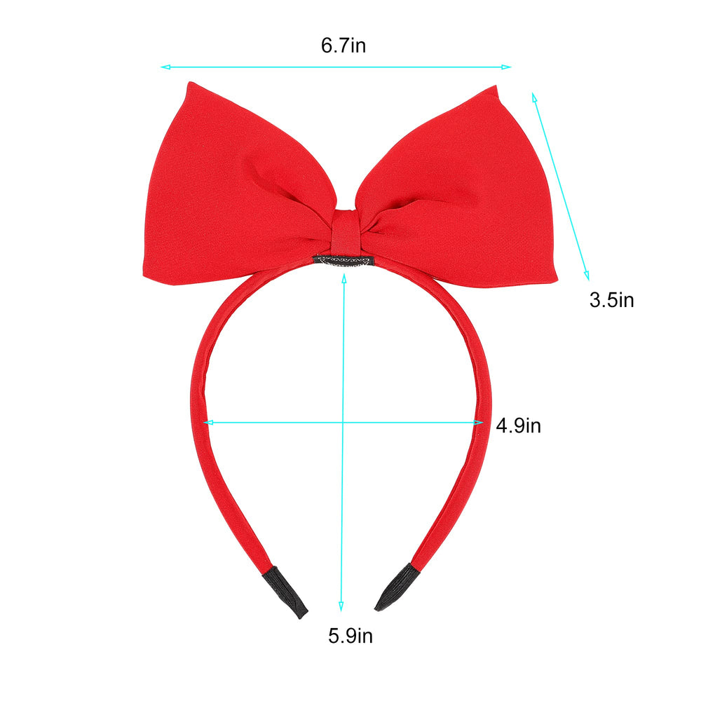 Ivyu Red Bow Headband complements Alice in Wonderland cosplay and whimsical party looks.