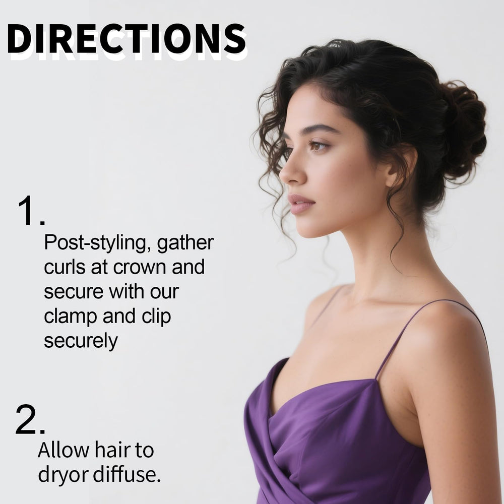 Ivyu root claw clip curly hair holds curls with defined lift