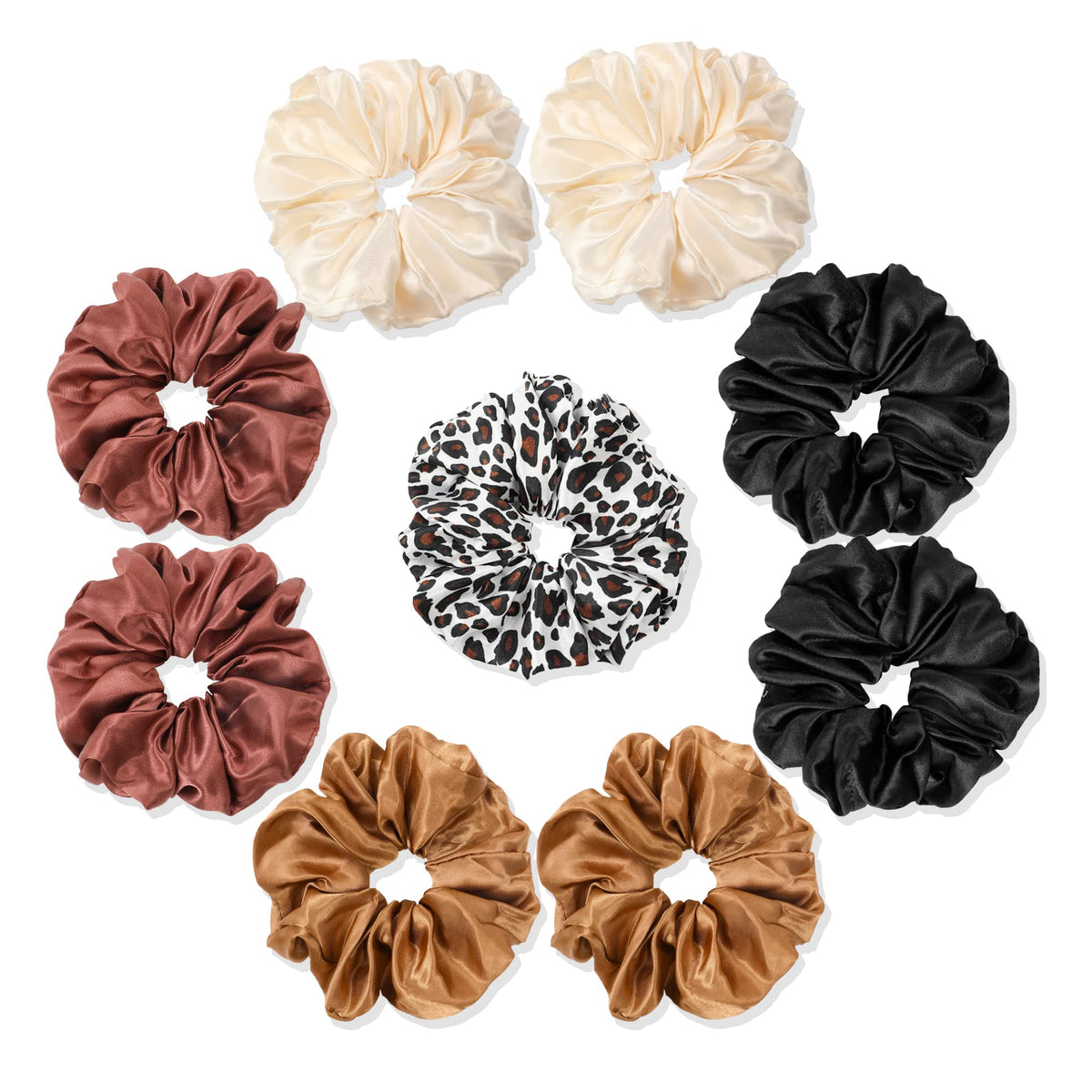 Ivyu scrunchies big-pack highlight premium satin for gentle hair-holding comfort all day.