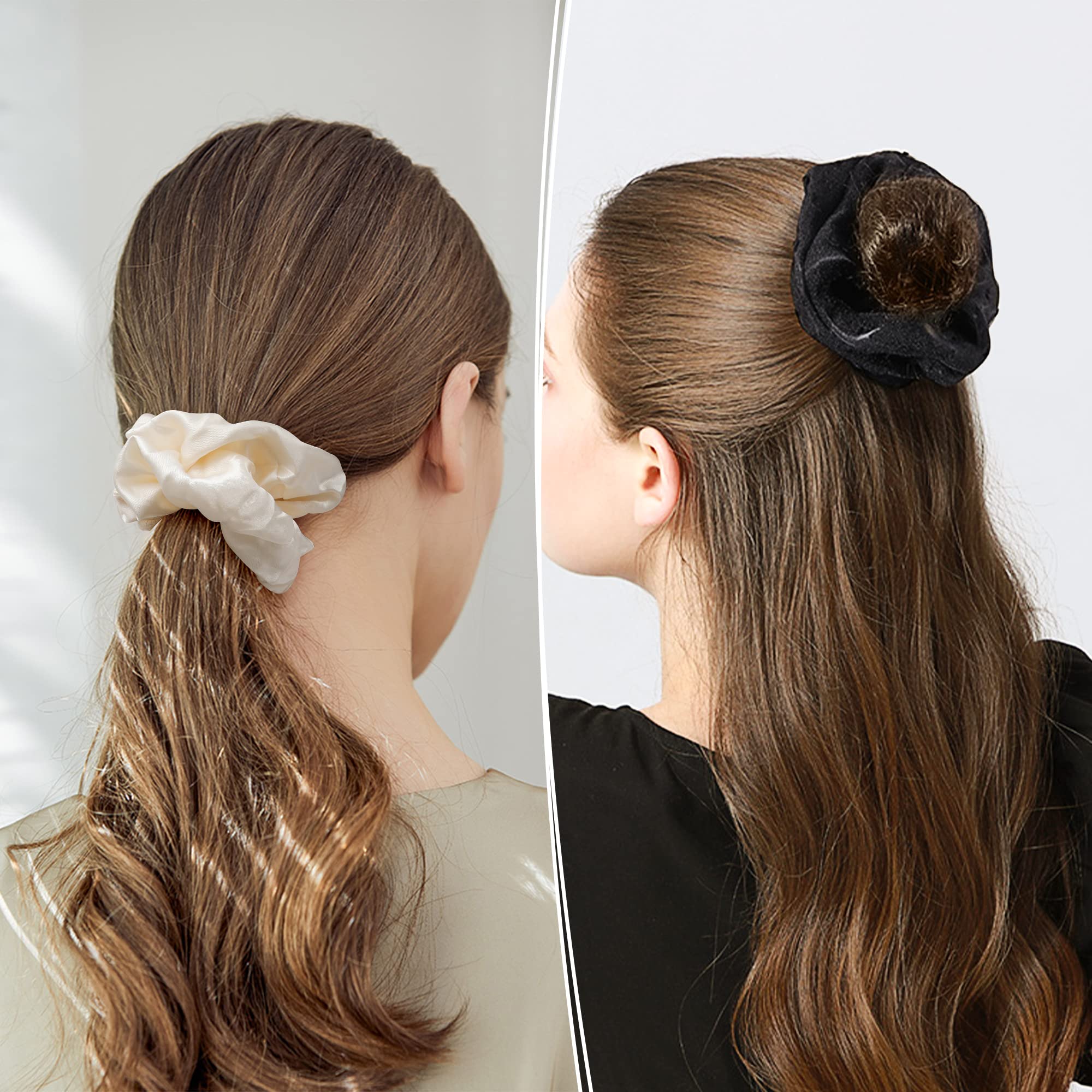 Ivyu scrunchies elastic-band closeup highlights stretch and secure grip.
