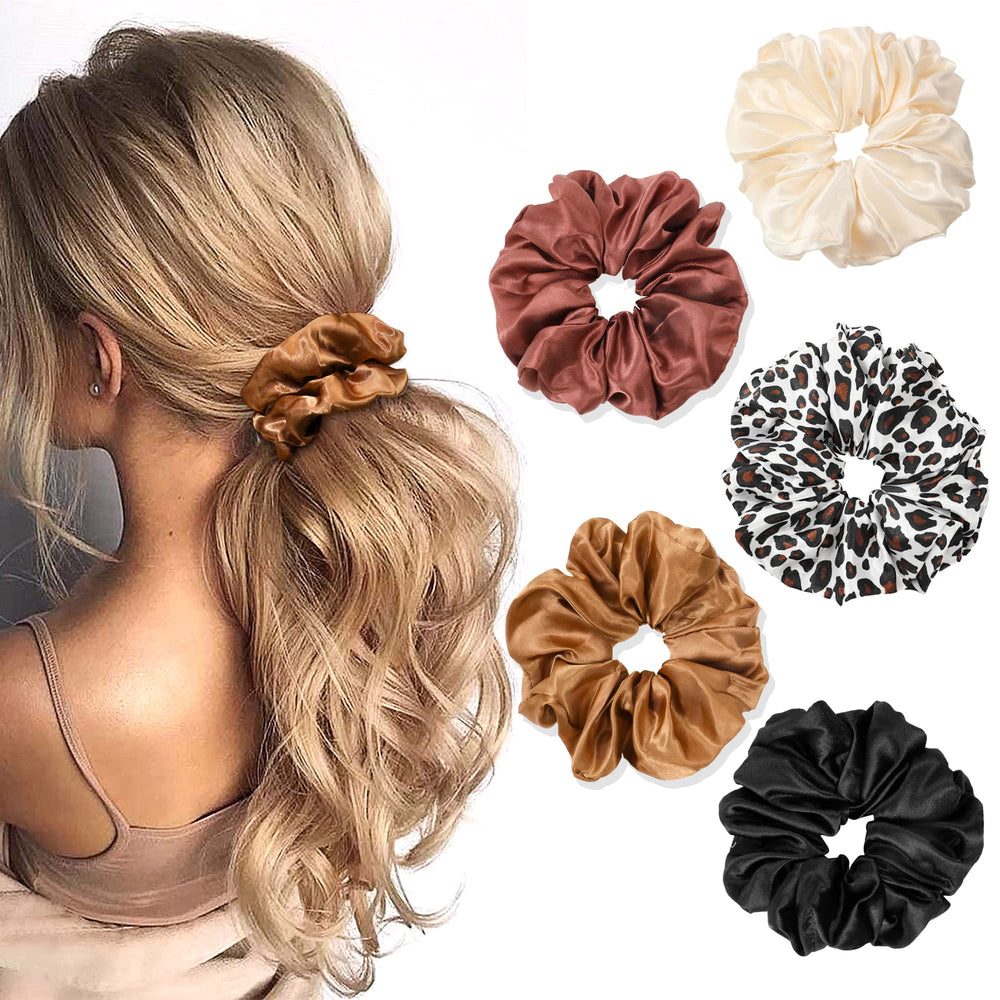 Ivyu scrunchies leopard gift image highlights a stylish, gift-ready option with soft hold.