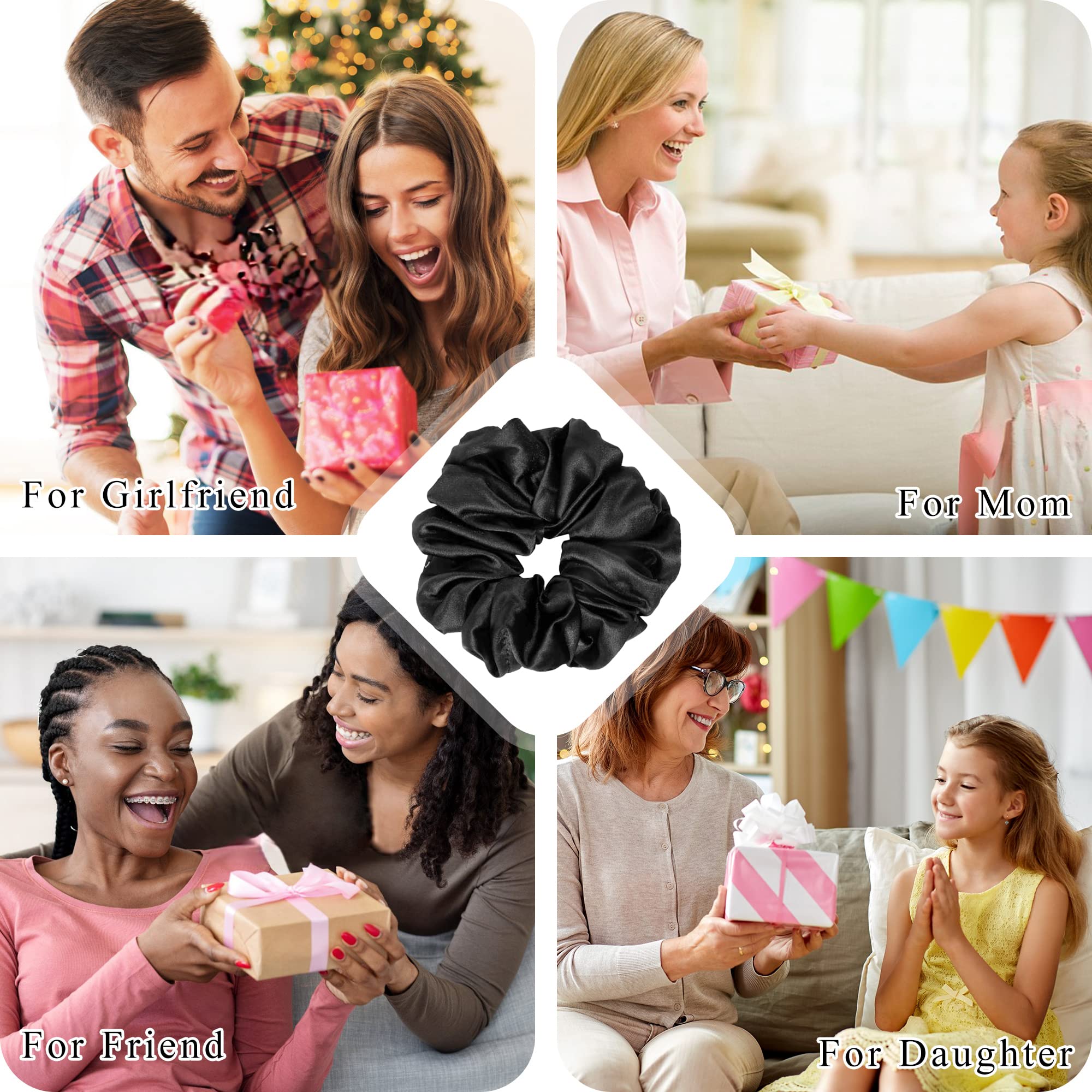 Ivyu scrunchies satin-shine details illustrate luxe finish and gentle pull.