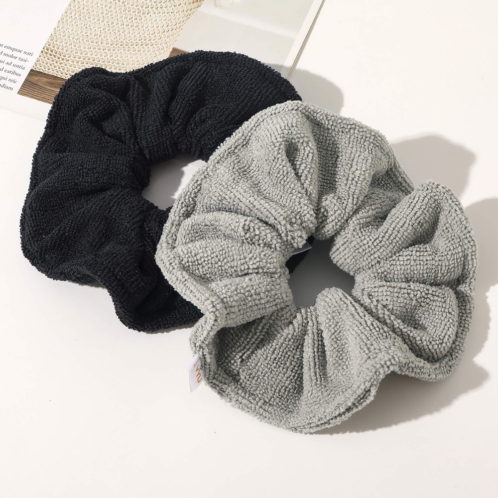 Ivyu pool-beach ready scrunchie dries hair after swimming with soft terry.