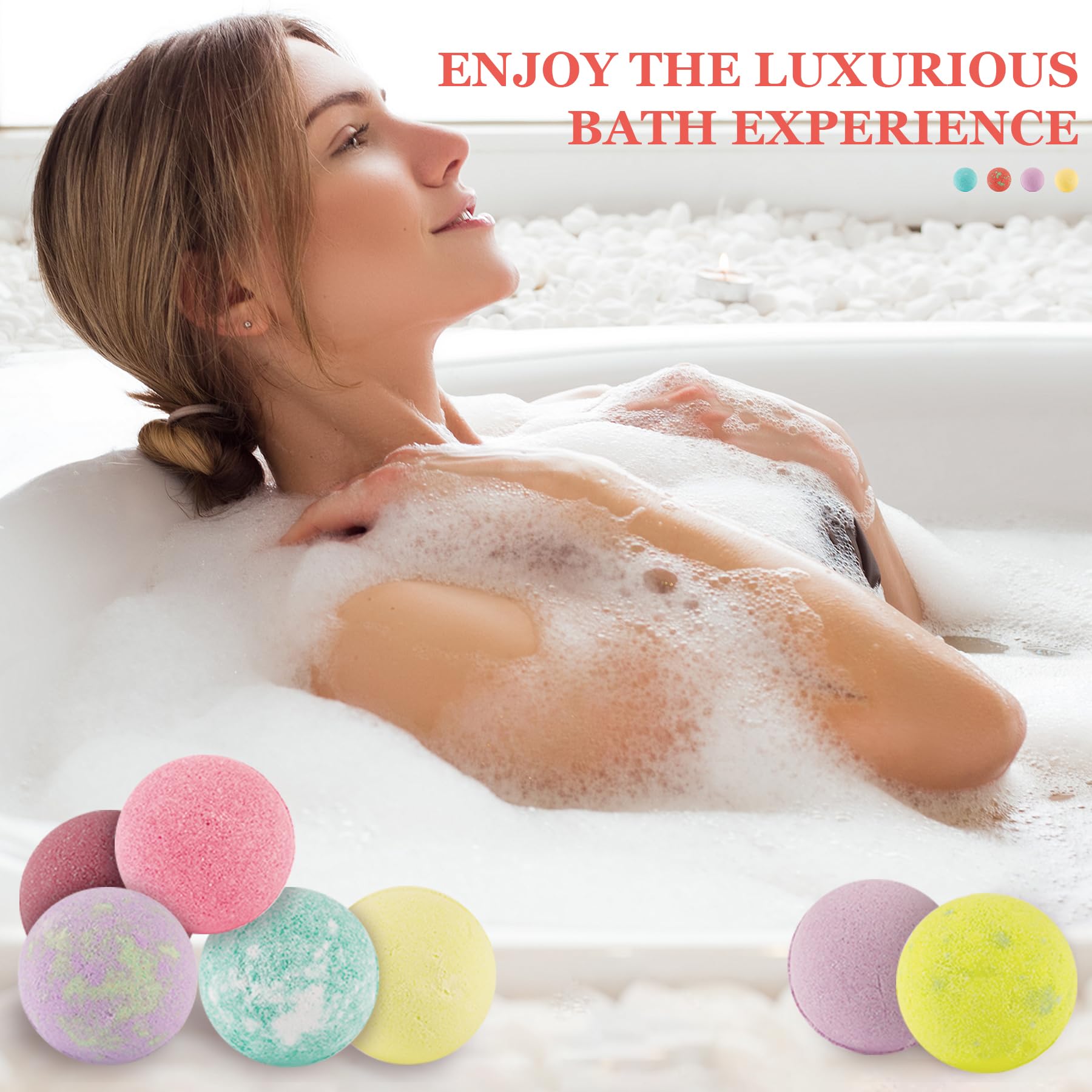 IvyWorkshop bath bombs 10 scents label helps selecting fragrance for a relaxing bath