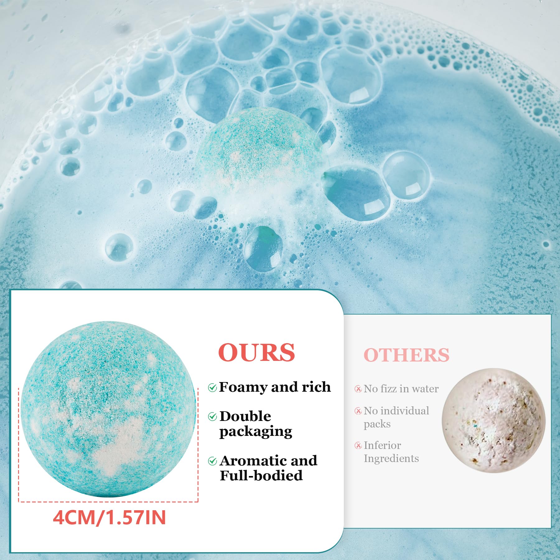 IvyWorkshop bath bombs fizz and release colorful bubbles across the water surface