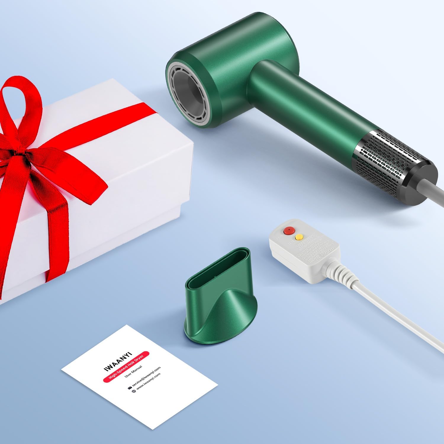 IWAANYI professional hair dryer travel-friendly design fits gym bags and travel routines.